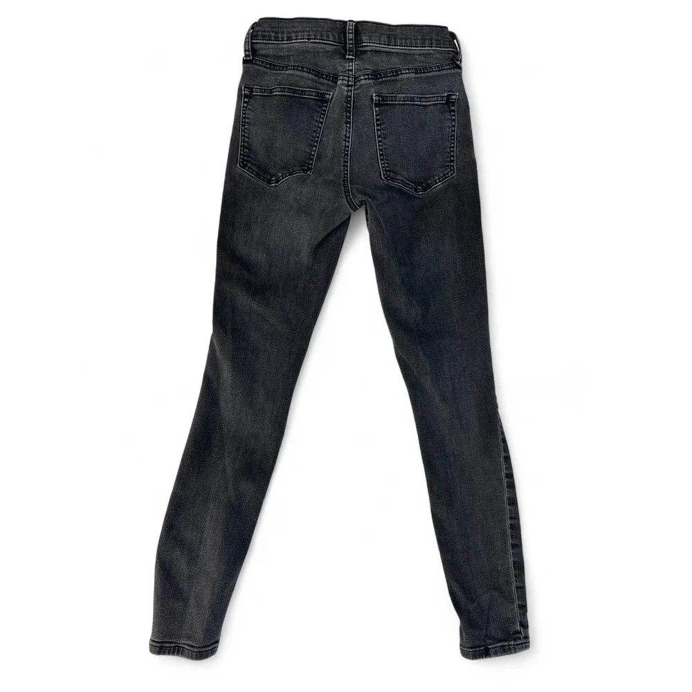 GAP Girls 26R (26x27) Black Denim True Skinny Mid-Rise Jeans Stretchy Kids XL‎